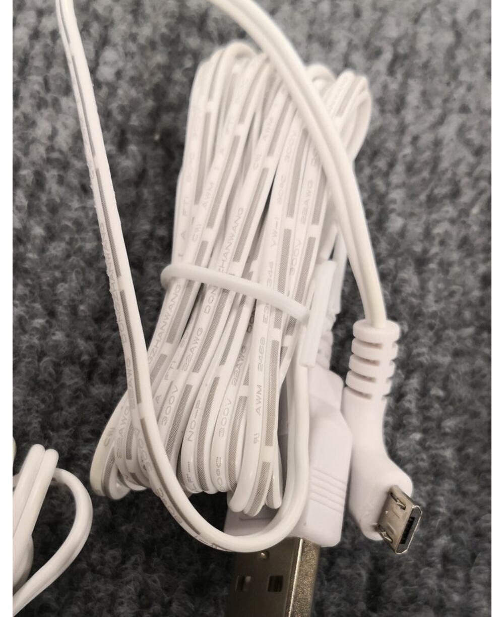 5-Pack 5ft White Micro USB Charging Cable for Smartphones, Cameras. Android 5pc